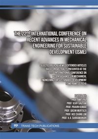 Produktbild: The 22nd International Conference on Recent Advances in Mechanical Engineering for Sustainable Development (ISME)