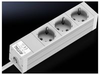 Produktbild: Rittal DK 7240.110 Steckdosenleiste 3-fach Aluminium 1St.