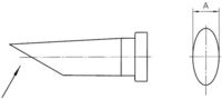 Produktbild: Weller LT-BB L&ouml;tspitze Rundform, lang, abgeschr&auml;gt Spitzen-Gr&ouml;&szlig;e 2.4mm Inhalt 1St.