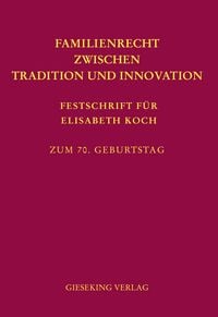 Produktbild: Familienrecht zwischen Tradition und Innovation