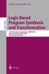 Produktbild: Logic Based Program Synthesis and Transformation