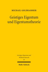 Produktbild: Geistiges Eigentum und Eigentumstheorie