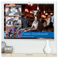 Produktbild: Funny Greyhounds - Windhunde mal anders (hochwertiger Premium Wandkalender 2026 DIN A2 quer), Kunstdruck in Hochglanz