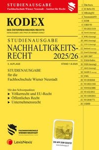 Produktbild: KODEX Nachhaltigkeitsrecht (FH Wr. Neustadt) 2025/26 - inkl. App