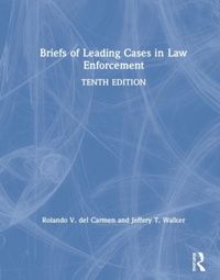 Produktbild: Del Carmen, R: Briefs of Leading Cases in Law Enforcement