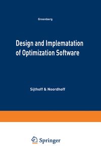 Produktbild: Design and Implementation of Optimization Software