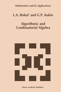 Produktbild: Algorithmic and Combinatorial Algebra