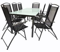 Produktbild: 9-tlg Sitzgruppe Gartenm&ouml;bel Tisch St&uuml;hle Set 189M