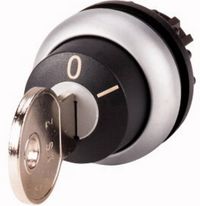 Produktbild: Eaton 111780 M22-WRS-MS2-A1 Schl&uuml;sseltaste Frontring Kunststoff Schl&uuml;ssel Schwarz 1St.
