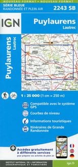 Produktbild: Puylaurens - Lautrec 1:25 000