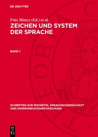 Produktbild: Zeichen und System der Sprache. Band 1