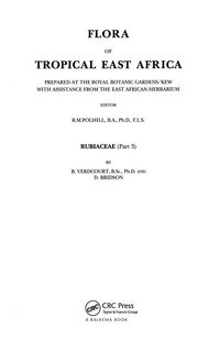 Produktbild: Flora of tropical East Africa - Rubiaceae Volume 3 (1991)