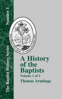 Produktbild: A History of the Baptists - Vol. 1