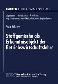Produktbild: Stoffgemische als Erkenntnisobjekt der Betriebswirtschaftslehre