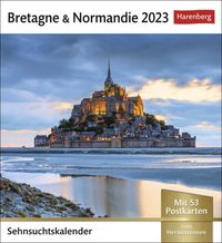 Bild vom Artikel Bretagne & Normandie Sehnsuchtskalender 2023. 53 Postkarten in einem Wochenkalender mit Urlaubsflair. Kleiner Tischkalender für einen Hauch Frankreic vom Autor 