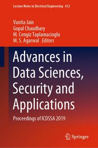 Produktbild: Advances in Data Sciences, Security and Applications