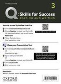 Produktbild: Q: Skills for Success: Level 3: Reading and Writing Teacher's Access Card