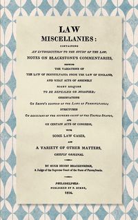 Produktbild: Law Miscellanies [1814]