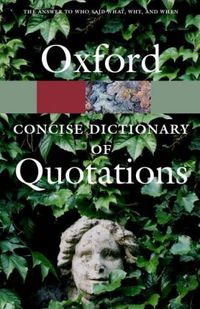 Produktbild: Oxford Concise Dictionary of Quotations