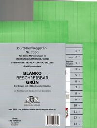 Produktbild: D&uuml;rckheimRegister&reg; BLANKO-GR&Uuml;N beschreibbar f&uuml;r deine Gesetze