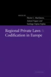 Produktbild: Regional Private Laws and Codification in Europe