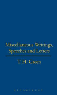 Produktbild: T.H.Green. Miscellaneous Writings,