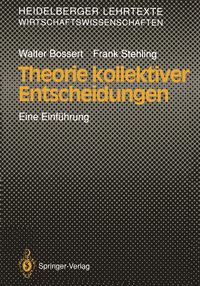 Produktbild: Theorie kollektiver Entscheidungen