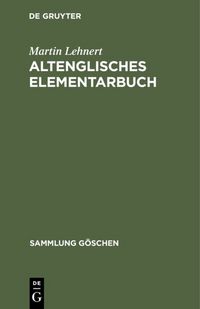 Produktbild: Altenglisches Elementarbuch