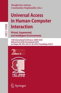 Produktbild: Universal Access in Human-Computer Interaction. Virtual, Augmented, and Intelligent Environments