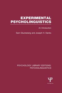 Produktbild: Experimental Psycholinguistics (PLE: Psycholinguistics)