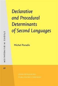 Produktbild: Declarative and Procedural Determinants of Second Languages