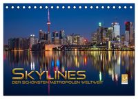 Produktbild: Skylines der sch&ouml;nsten Metropolen weltweit (Tischkalender 2026 DIN A5 quer), CALVENDO Monatskalender