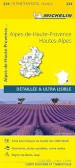 Produktbild: Alpes-de-Haute-Provence, Hautes-Alpes - Michelin Local Map 334
