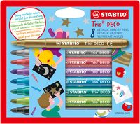 Produktbild: STABILO Metallic-Filzstift mit robuster XL-Spitze - Trio DECO - 8er Pack - mit 8 verschiedenen Farben