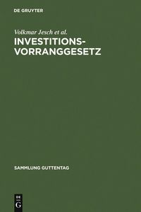 Produktbild: Investitionsvorranggesetz