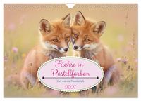 Produktbild: F&uuml;chse in Pastellfarben (Wandkalender 2027 DIN A4 quer), CALVENDO Monatskalender
