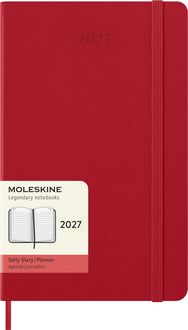 Produktbild: Moleskine 12 Monate Tageskalender 2027, Large/A5, 1 Tag = 1 Seite, Fester Einband, Scharlachrot