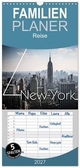 Produktbild: Familienplaner 2027 - New York Shoots mit 5 Spalten (Wandkalender, 21 x 45 cm) CALVENDO