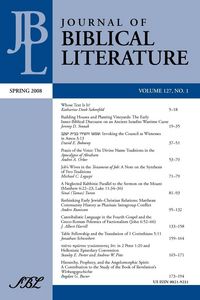 Produktbild: Journal of Biblical Literature, Spring 2008