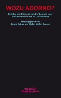 Produktbild: Wozu Adorno?