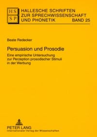 Produktbild: Persuasion und Prosodie