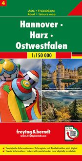 Produktbild: Freytag & berndt Stra&szlig;enkarte Hannover - Harz - Ostwestfalen 1:150.000