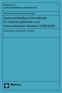 Produktbild: Sachunmittelbare Demokratie im interdisziplin&auml;ren und internationalen Kontext 2008/2009