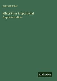 Produktbild: Minority or Proportional Representation