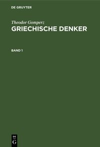 Produktbild: Griechische Denker. Band 1