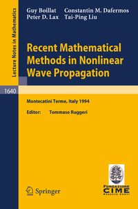 Produktbild: Recent Mathematical Methods in Nonlinear Wave Propagation