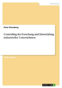 Produktbild: Controlling der Forschung und Entwicklung industrieller Unternehmen