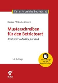 Produktbild: Musterschreiben f&uuml;r den Betriebsrat