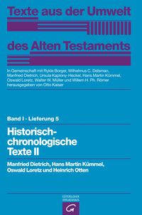 Produktbild: Texte aus der Umwelt des Alten Testaments, Bd 1: Rechts- und Wirtschaftsurkunden. / Historisch-chronologische Texte II