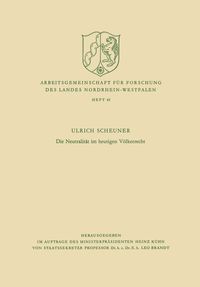 Produktbild: Die Neutralit&auml;t im heutigen V&ouml;lkerrecht
